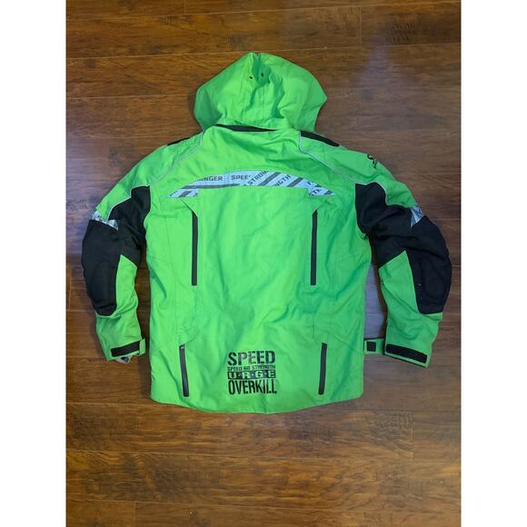 Speed and Strength Urge Overkill Men's Waterproof Motorcycle Jacket Green Sz XL - Picture 7 of 8